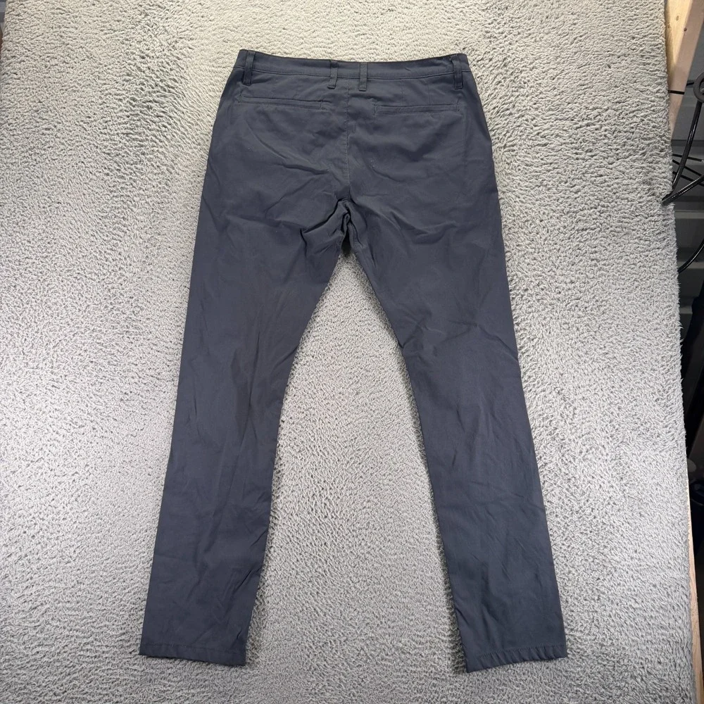 Kenneth Cole Pant Mens 34x32 Gray Nylon Khakis Straight Workwear Utility Stretch